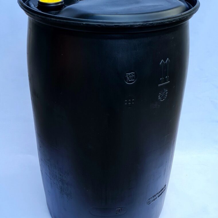 Muovitynnyri 200 L umpinainen MUSTA