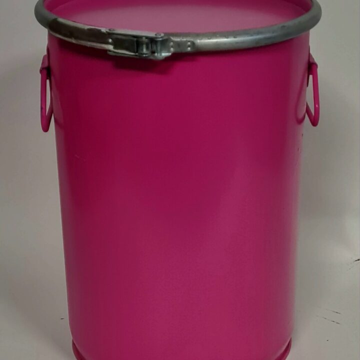 Peltitynnyri / tuhka-astia 25l, avattavalla kannella PINKKI